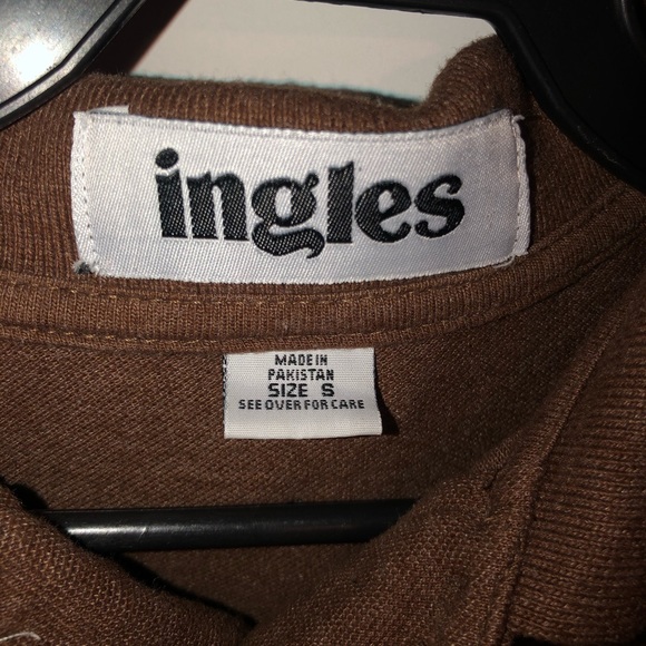 Brown Cropped Collared Raw Hem Top - Picture 6 of 9